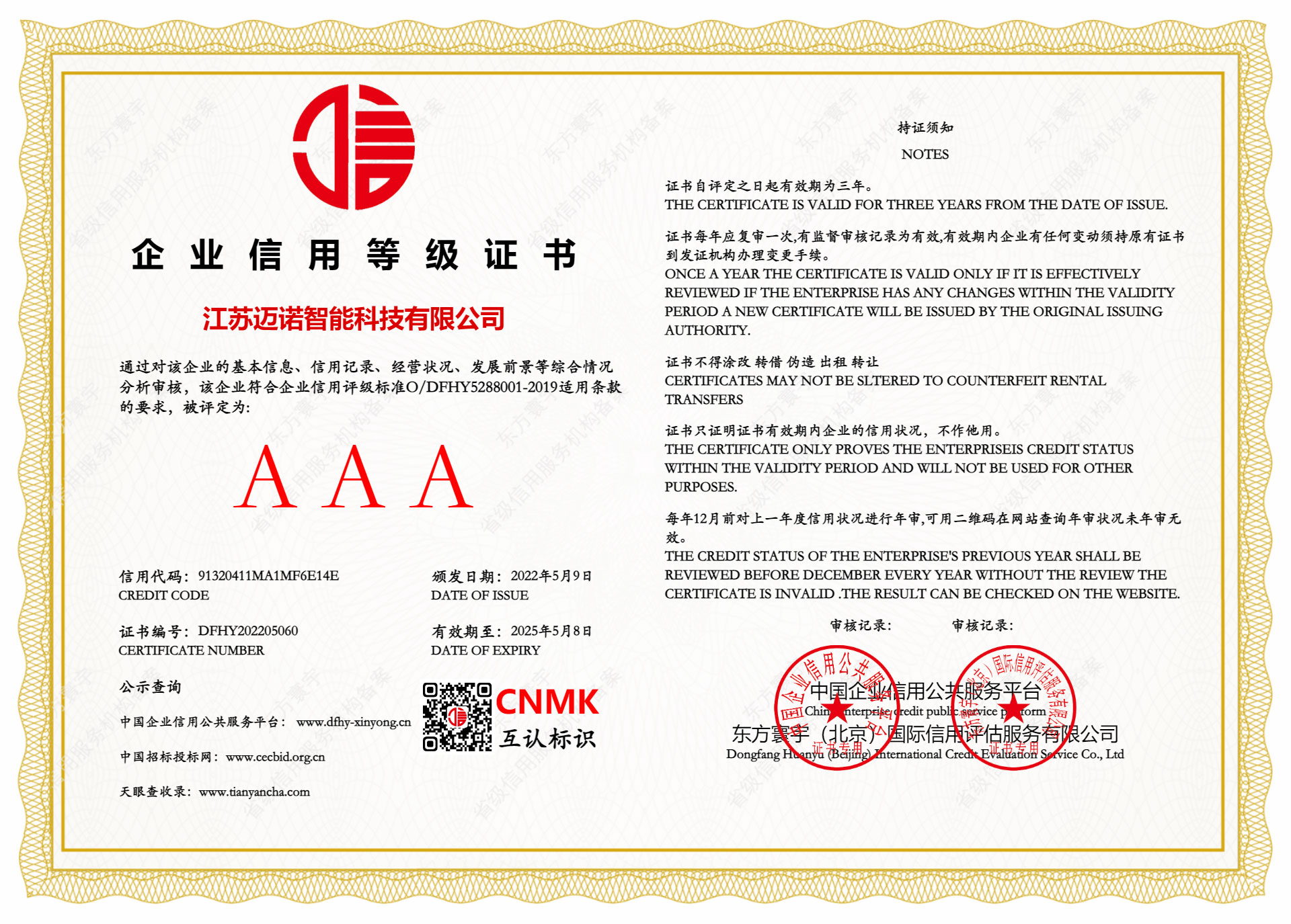 企业信用等级